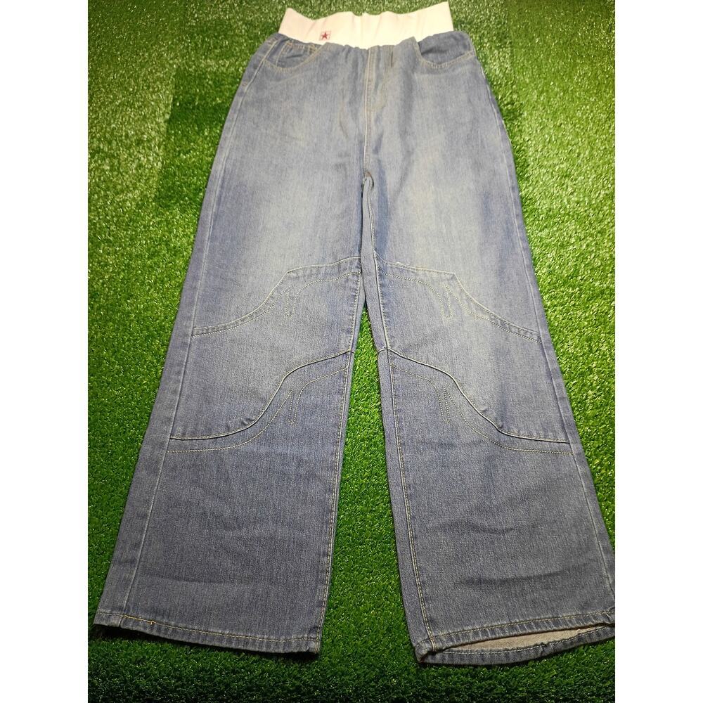 Y2K Fashion Light Wash Wide Leg Baggy Denim Jeans NWT